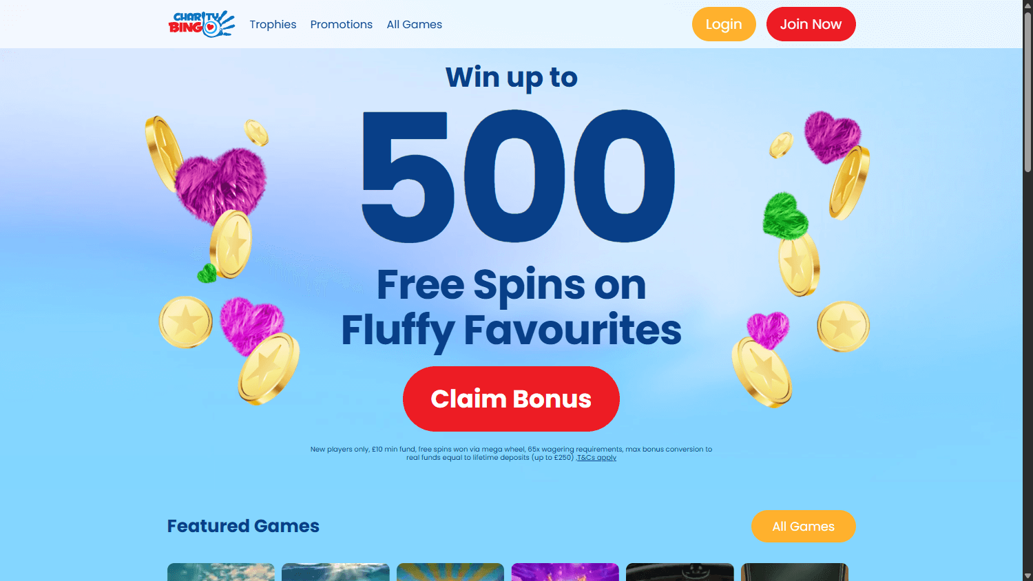 Charity Bingo Casino Desktop screenshot