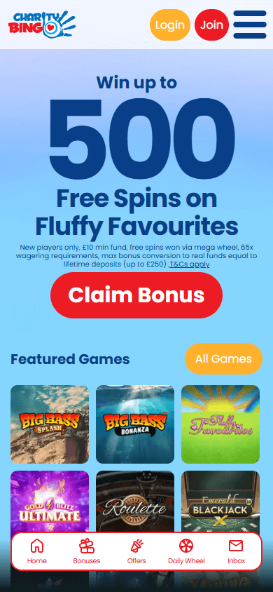 Charity Bingo Casino Mobile screenshot